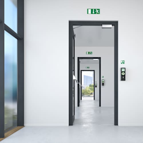A rush to the panic doors? The path is free. Freewheel cam for gear operated or panic locks (FZG)