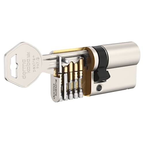Cylinder locks with serrated keys - dormakaba pextra+