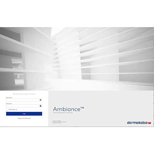 Login screen