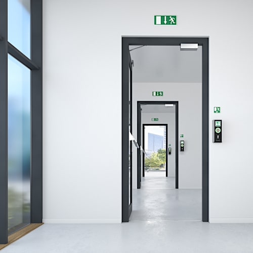 A rush to the panic doors? The path is free. Freewheel cam for gear operated or panic locks (FZG)