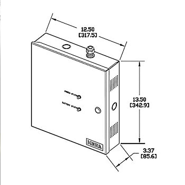 Saflok Multi-Floor Controller (MFC) dimensions