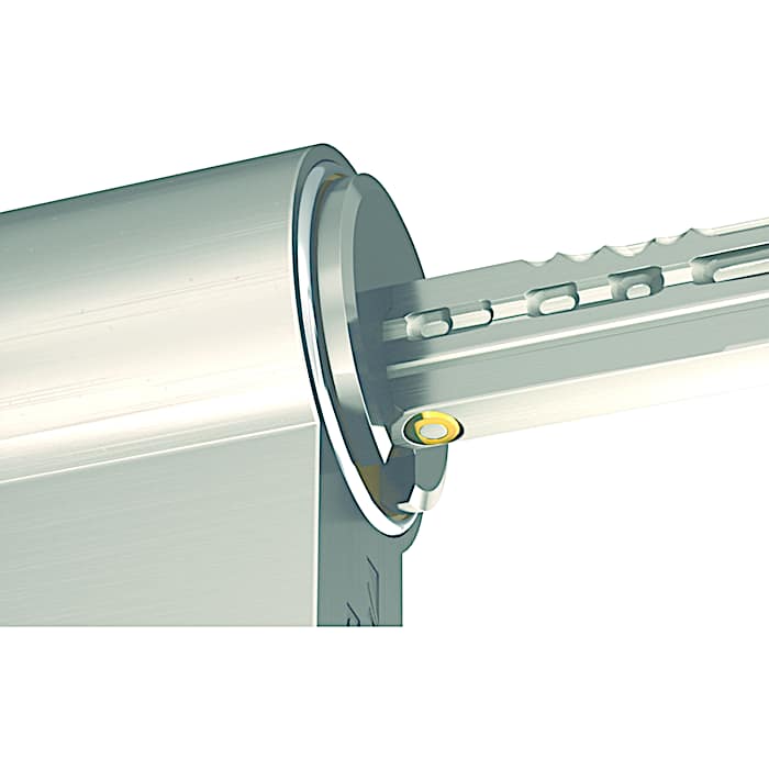 Cylinder locks with construction phase function