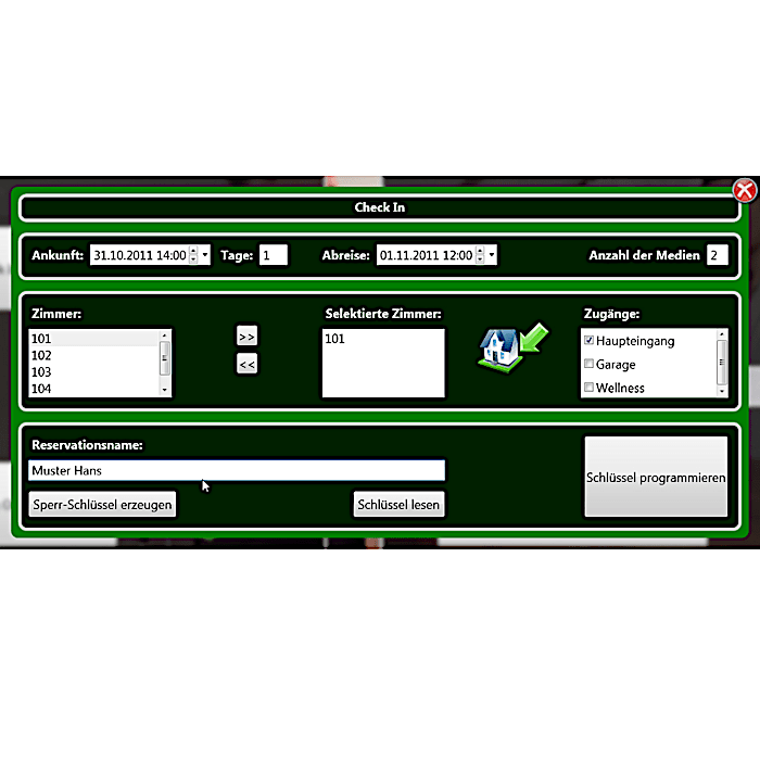 Kaba CheckIn function