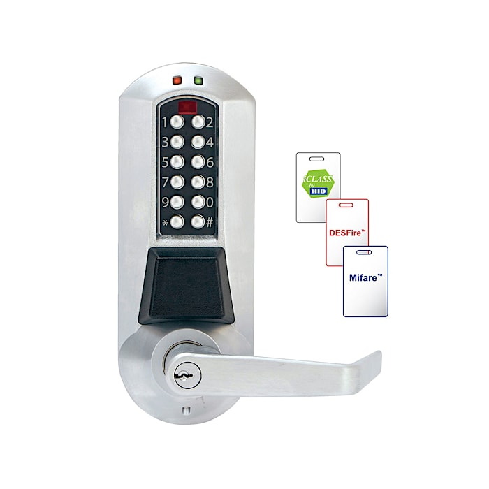 E-Plex 5600 Series iClass DESFire Mifare - Satin Crome