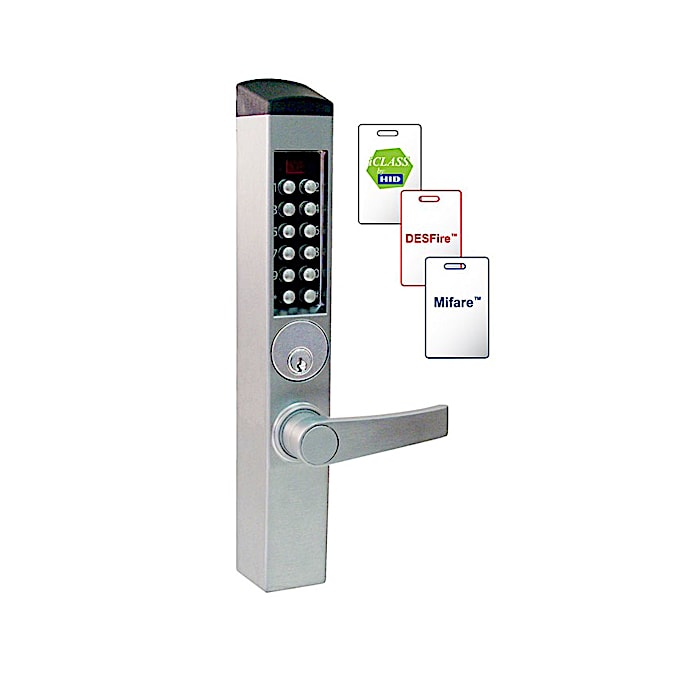 E-Plex 3600 with iClass, DESFire and Mifare Cards - Satin Chrome