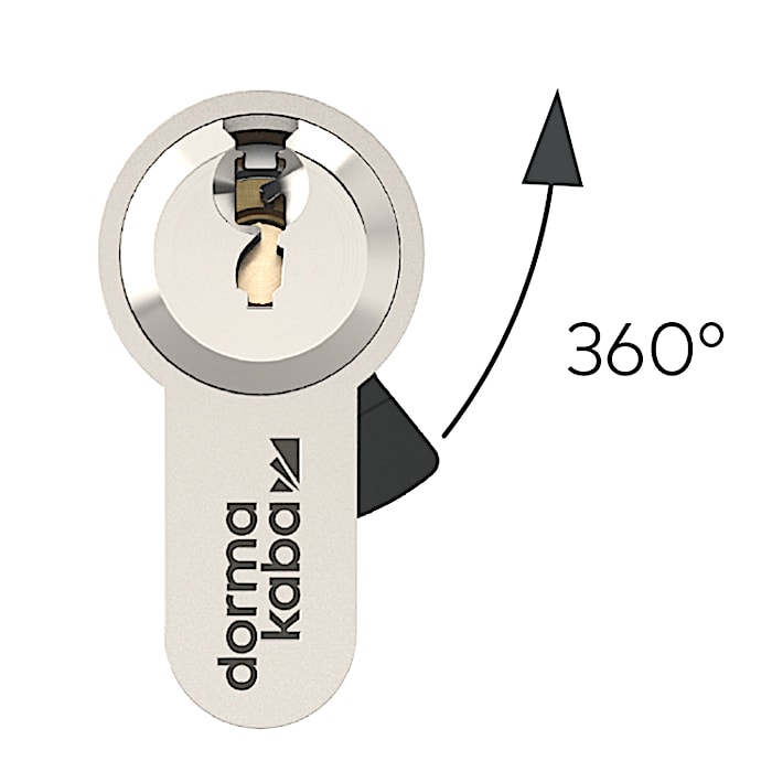 Freewheel cylinder (FZG) for gear-operated locks in panic doors