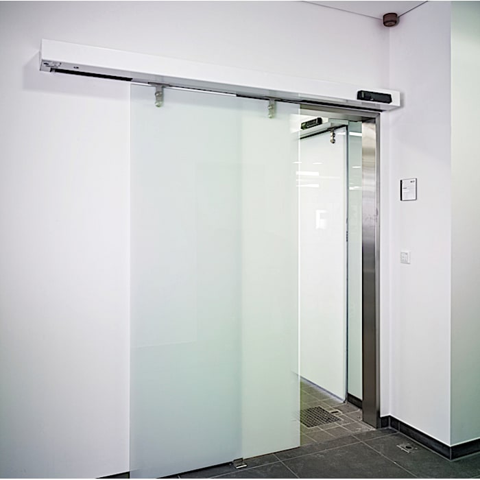 Frameless sliding door with single point fixings ST MANET with ES PROLINE
