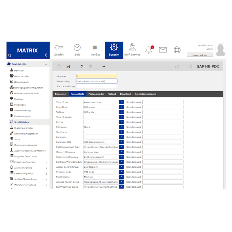 MATRIX Professional Seçenekleri - dormakaba